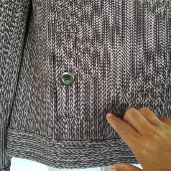 Christopher & Banks Women's Size S Cotton Stretch Brown 2-Button Twill Blazer - Picture 10 of 12